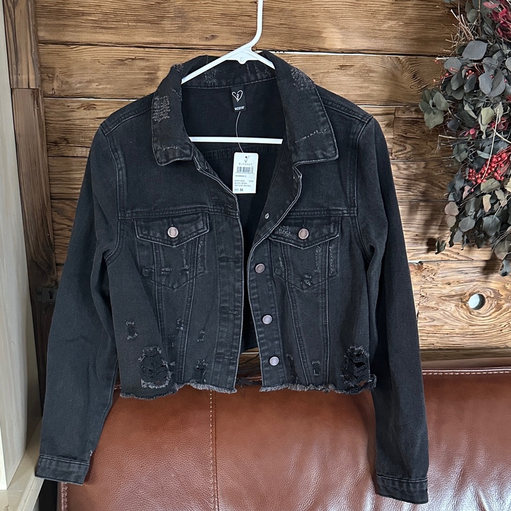 Windsor Charcoal Distressed Jean Jacket